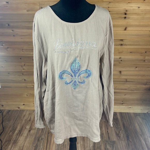 🔥Peaces Women's Lousiana Top Cream Size XL - Picture 1 of 5